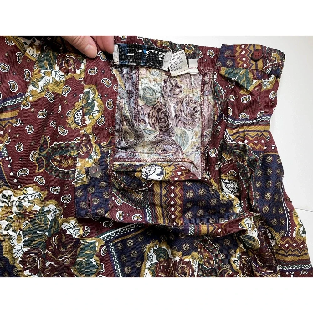 Vintage Chaus Womens Patchwork Maxi Skirt Size L Boho Dark Fairy Whimsigoth‎ 90s
